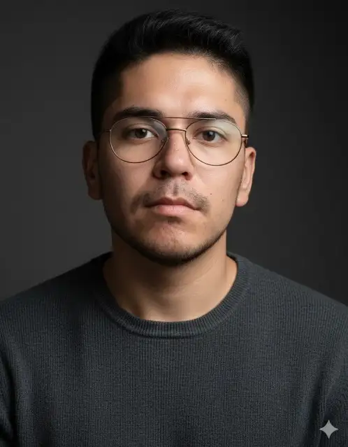 Usa la imagen de referencia que te proporciona para mantener el rostro idéntico.
Genera un retrato fotográfico hiperrealista de la misma persona, sentado en un estudio con fondo gris, iluminación suave tipo fotógrafo profesional.
Mantén el rostro nítido, natural y sin deformaciones, asegurando que la identidad sea exactamente la misma que en la foto de referencia.