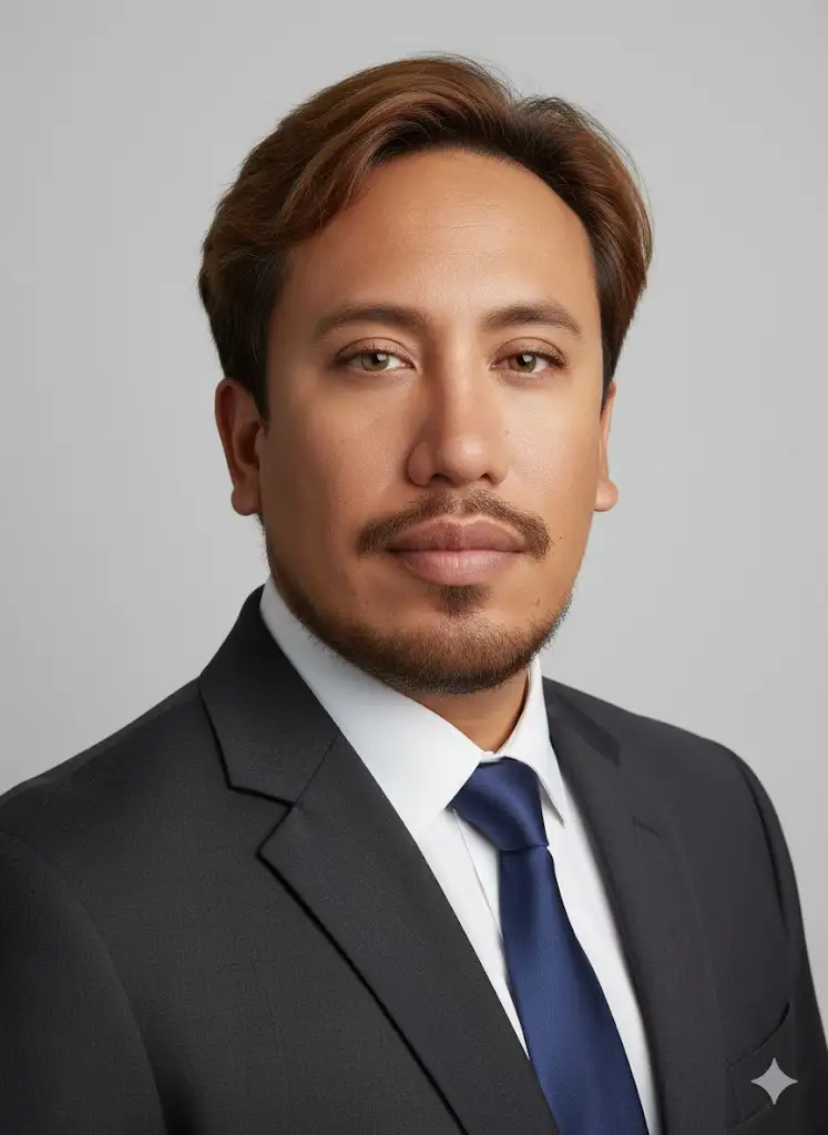 Basándote en mi imagen, genera una fotografía profesional para CV con estas especificaciones:
- Conserva el 100% de mis rasgos faciales exactos
- Fondo: liso profesional en tonos neutros (blanco, gris claro o azul corporativo)
- Iluminación: suave y profesional, sin sombras duras
- Atuendo: ropa formal de negocios (traje, camisa/blusa formal)
- Estilo: retrato profesional desde los hombros arriba
- Calidad: alta resolución, imagen realista y natural
- Expresión: facial neutral-profesional y confiada
- No alteres mi edad, género o características étnicas